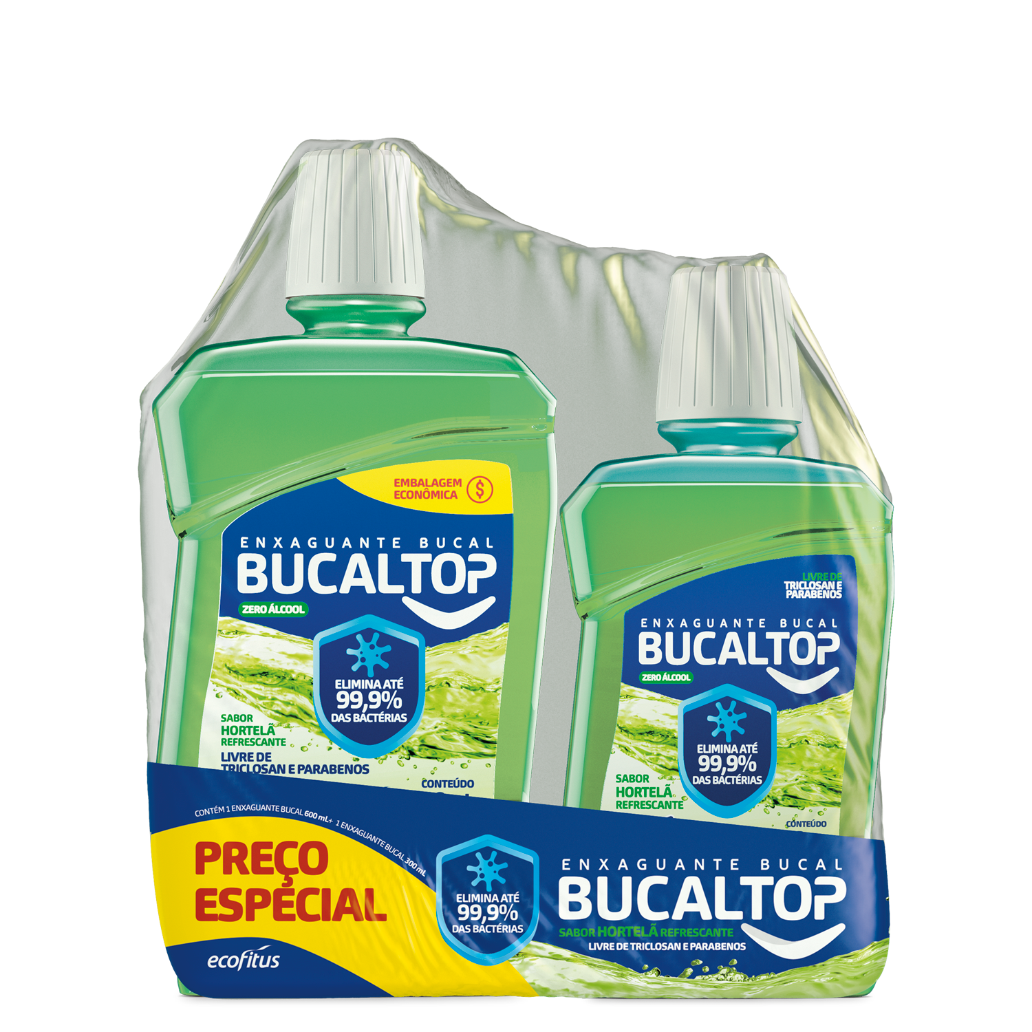 Kit Bucaltop Hortelã 600 mL + 300 mL